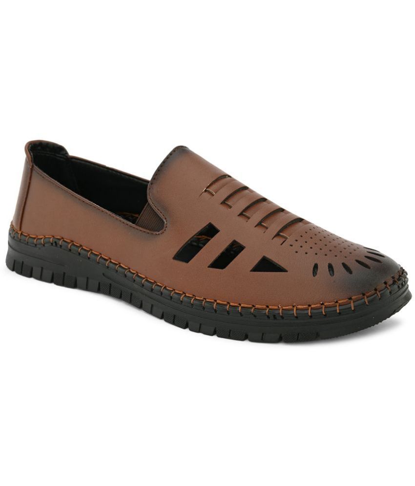     			Fashion Victim - Brown Men's Slip On Formal Shoes