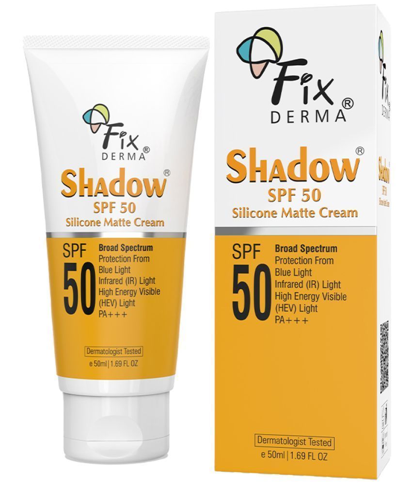     			Fixderma Shadow Sunscreen SPF 50 Silicone Matte Cream, Sunscreen for Acne Prone Oily Skin, 50ml