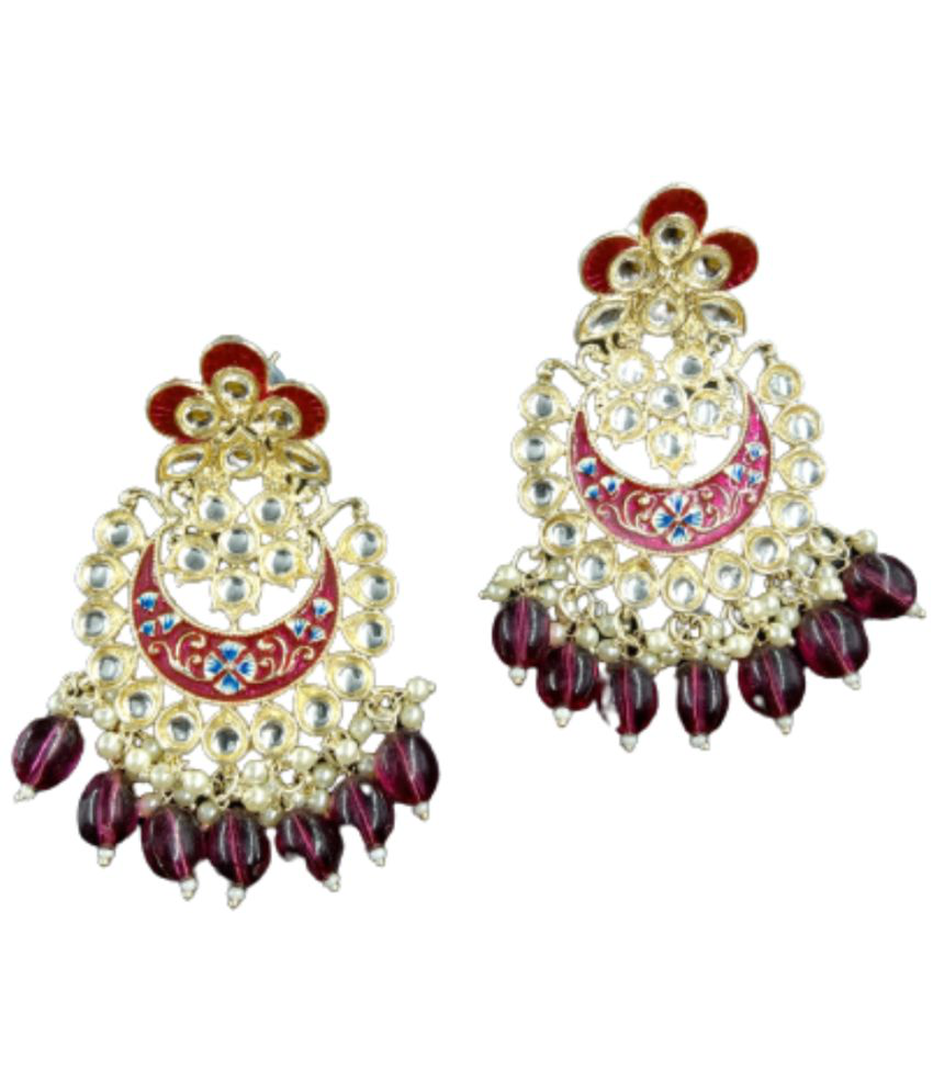     			Jiyanshi fashion Purple Danglers Earrings ( Pack of 1 )