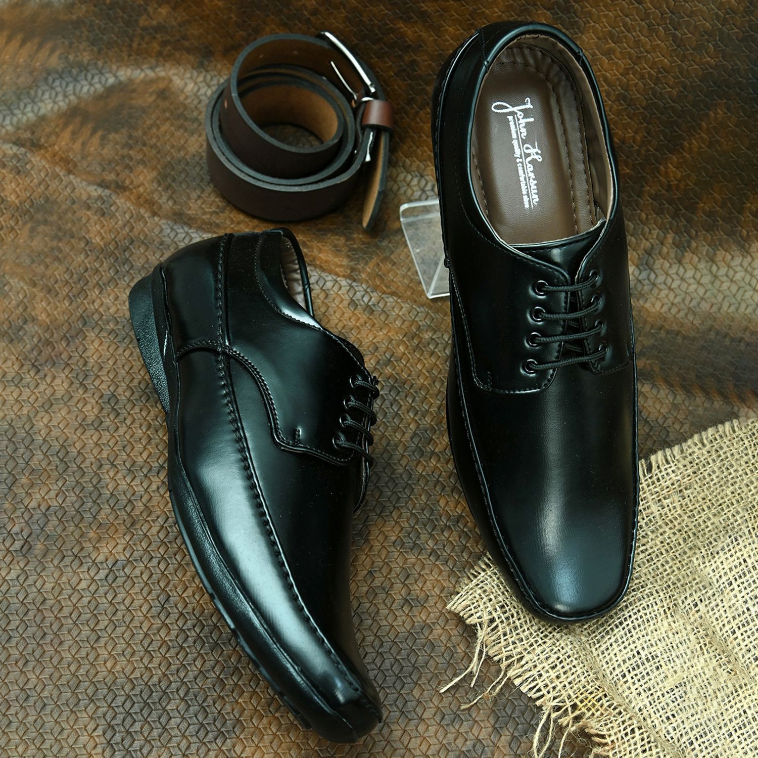     			John Karsun - Black Men's Formal Shoes