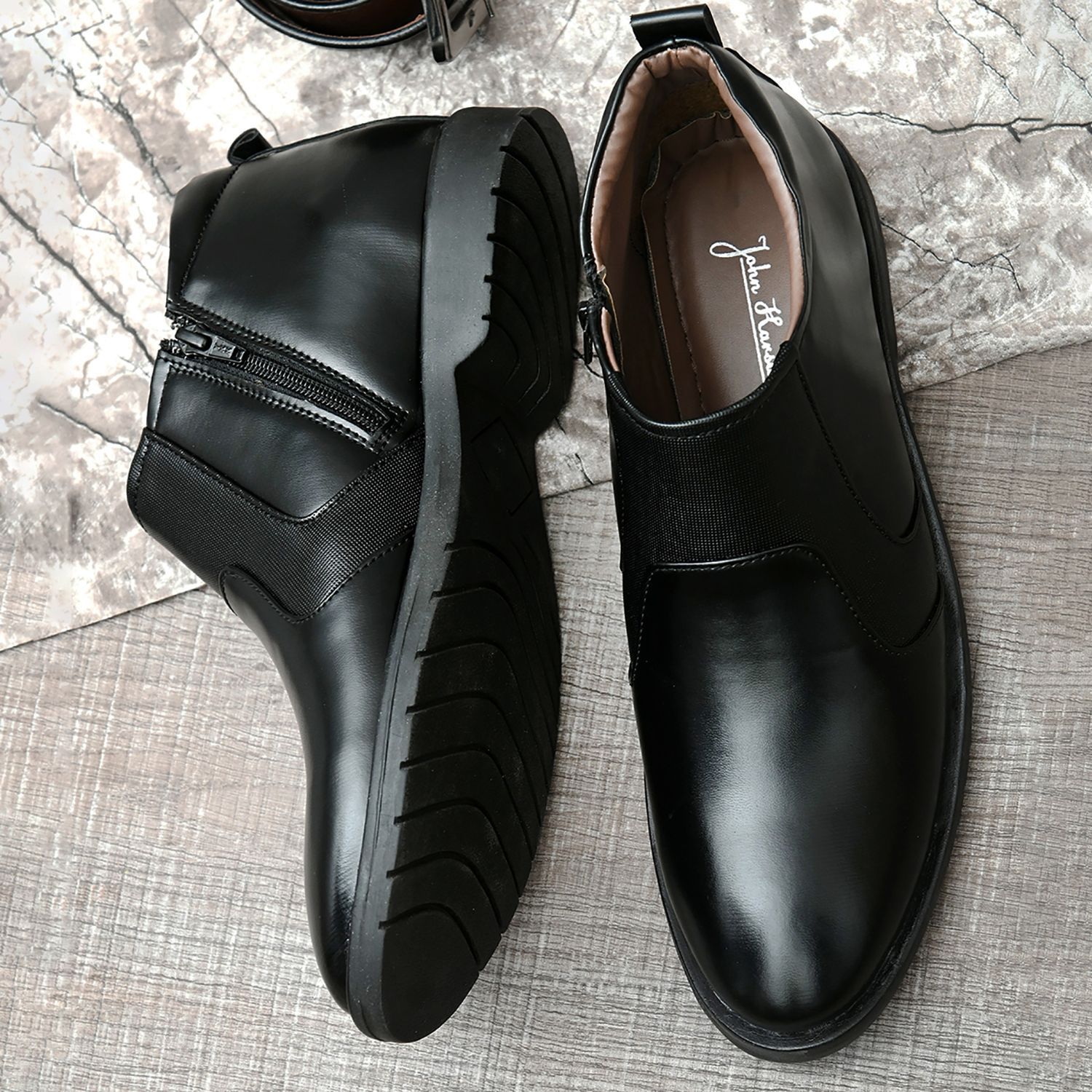     			John Karsun - Black Men's Formal Boots