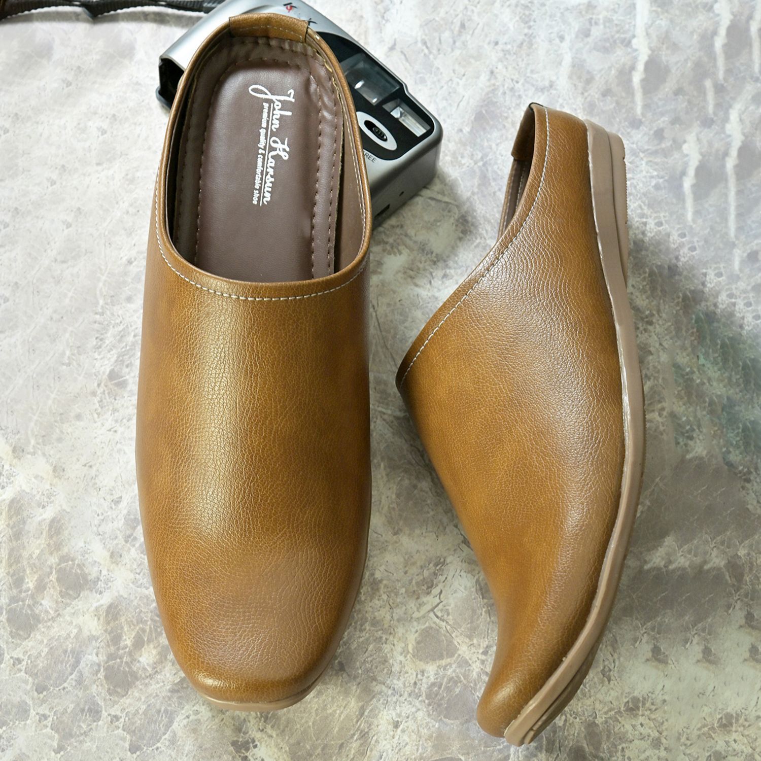 John Karsun - Tan Men's Mules Shoes