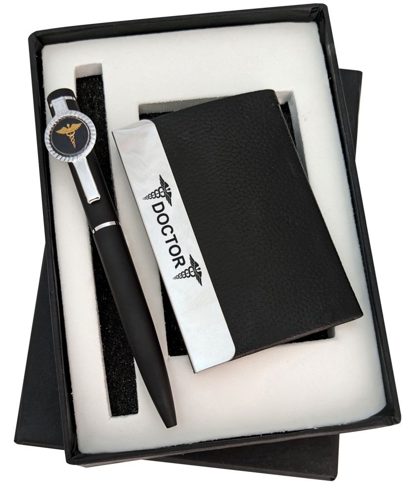     			KK CROSI Doctor Pen with Credit-Card Holder Gifting for Doctors Office Set