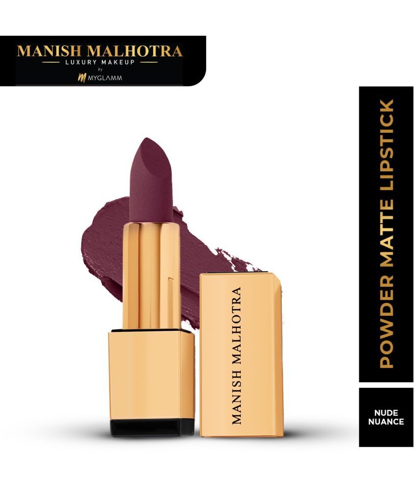     			MyGlamm Manish Malhotra Beauty Powder Matte Lipstick-Nude Nuance-4gm