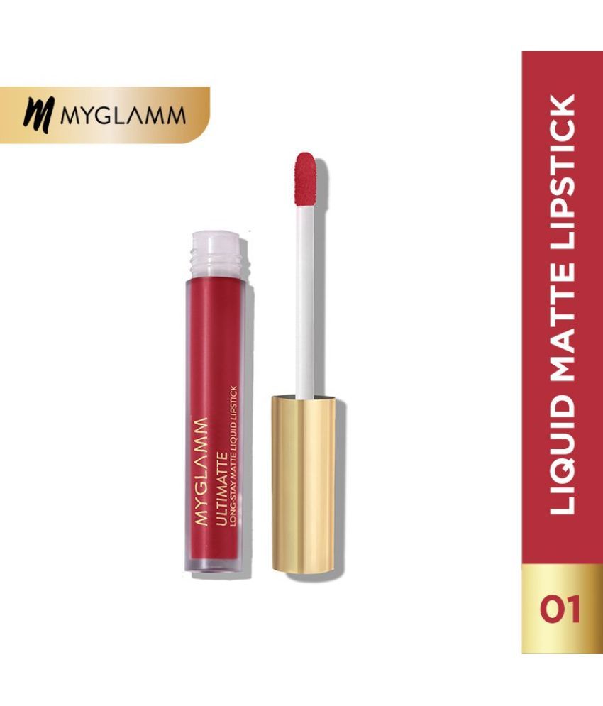     			MyGlamm Ultimatte Long Stay Matte Liquid Lipstick-Crimson Starlet-2.5ml