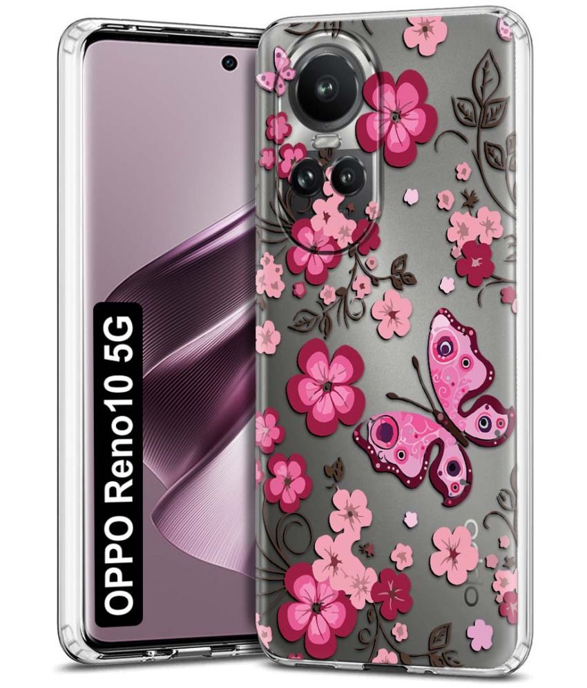     			NBOX - Multicolor Printed Back Cover Silicon Compatible For Oppo Reno 10 5G ( Pack of 1 )