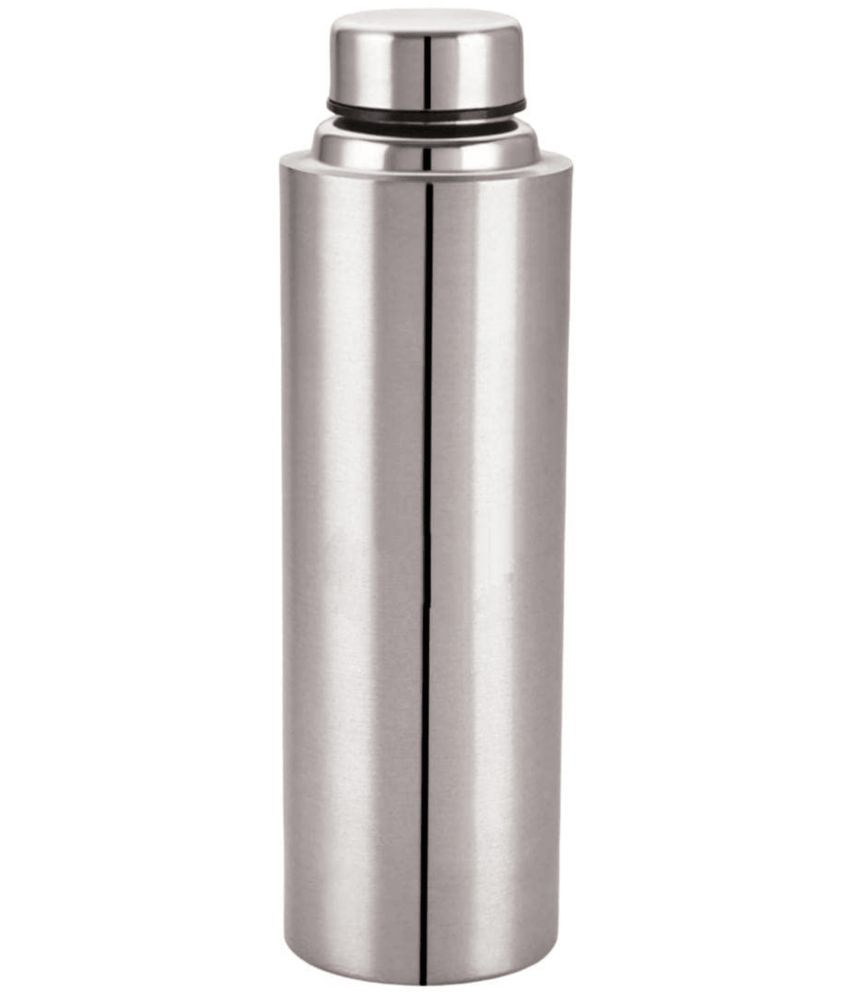     			Visaxmi Steel Single Wall Water Bottle Silver Fridge Water Bottle 1000 mL ( Set of 1 )