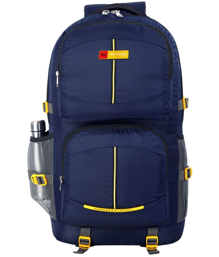     			Waycraft - Blue Polyester Backpack ( 55 Ltrs )