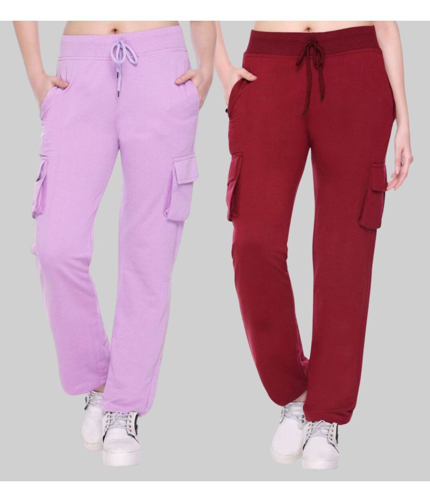     			White Moon - Multi Cotton Women's Outdoor & Adventure Trackpants ( Pack of 2 )