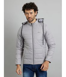 MXN Polyester Men's Quilted &amp; Bomber Jacket - Grey ( Pack of 1 )