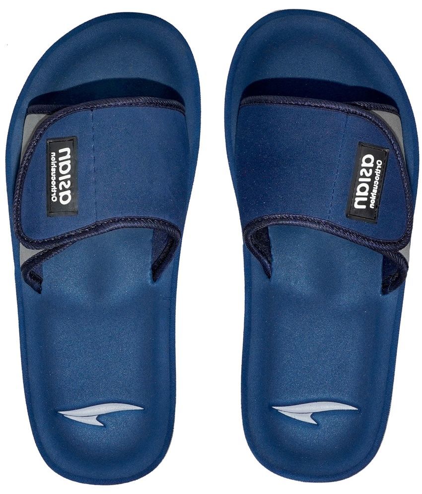     			ASIAN Navy Blue Men's Slide Flip Flop