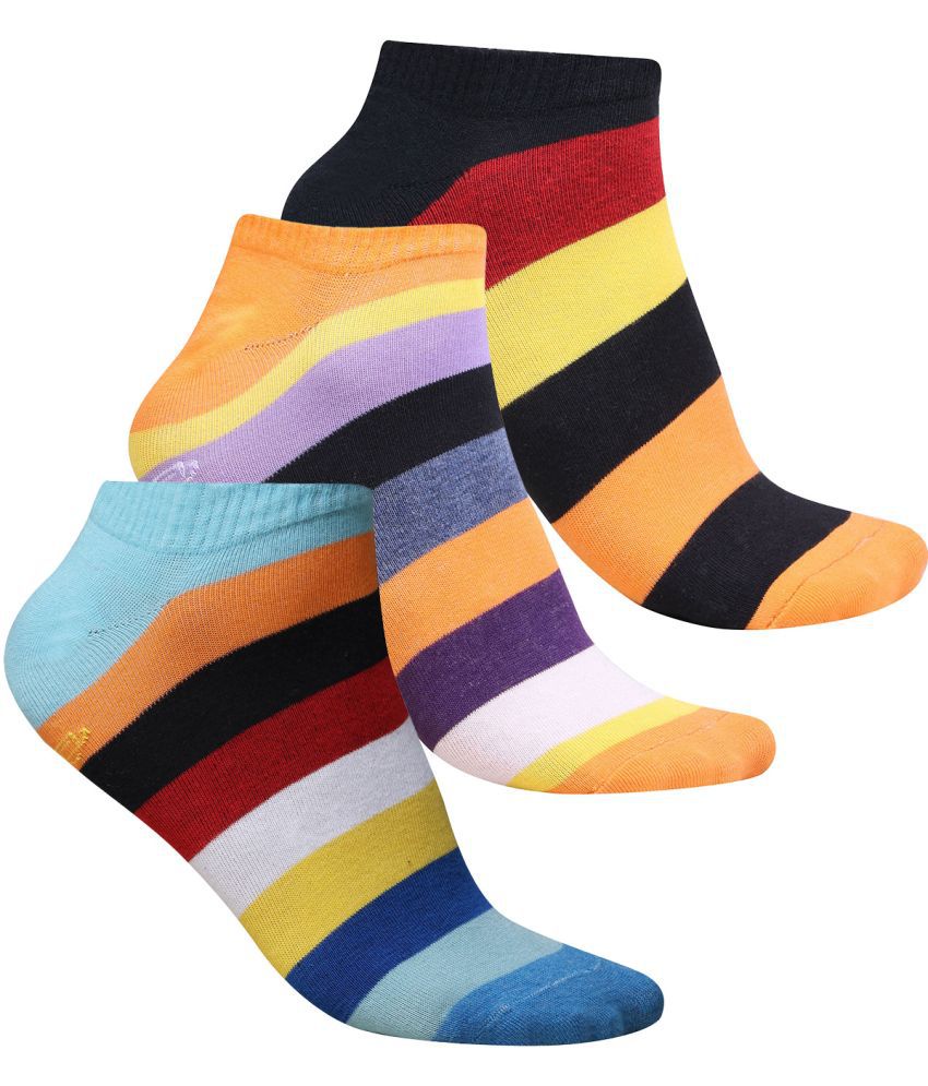     			Dollar - Cotton Men's Printed Multicolor Low Ankle Socks ( Pack of 3 )