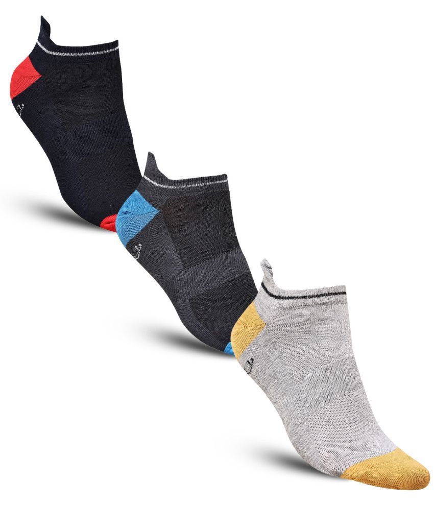     			Dollar - Cotton Men's Self Design Multicolor Ankle Length Socks ( Pack of 3 )