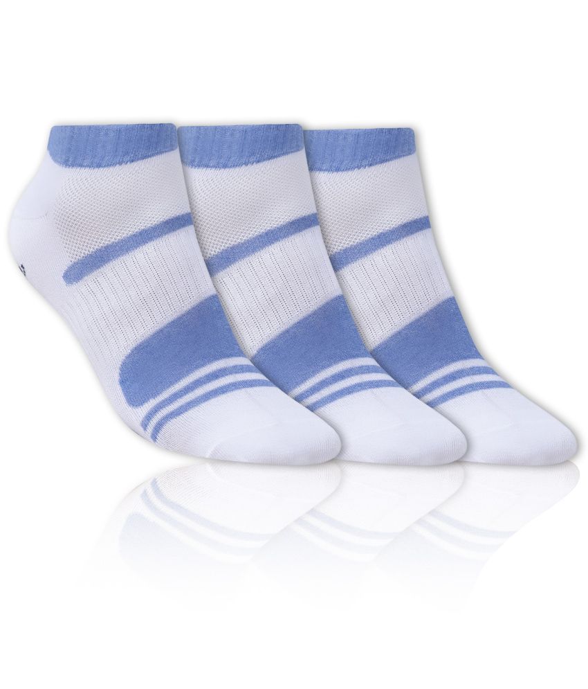     			Dollar - Cotton Men's Solid Blue Low Ankle Socks ( Pack of 3 )