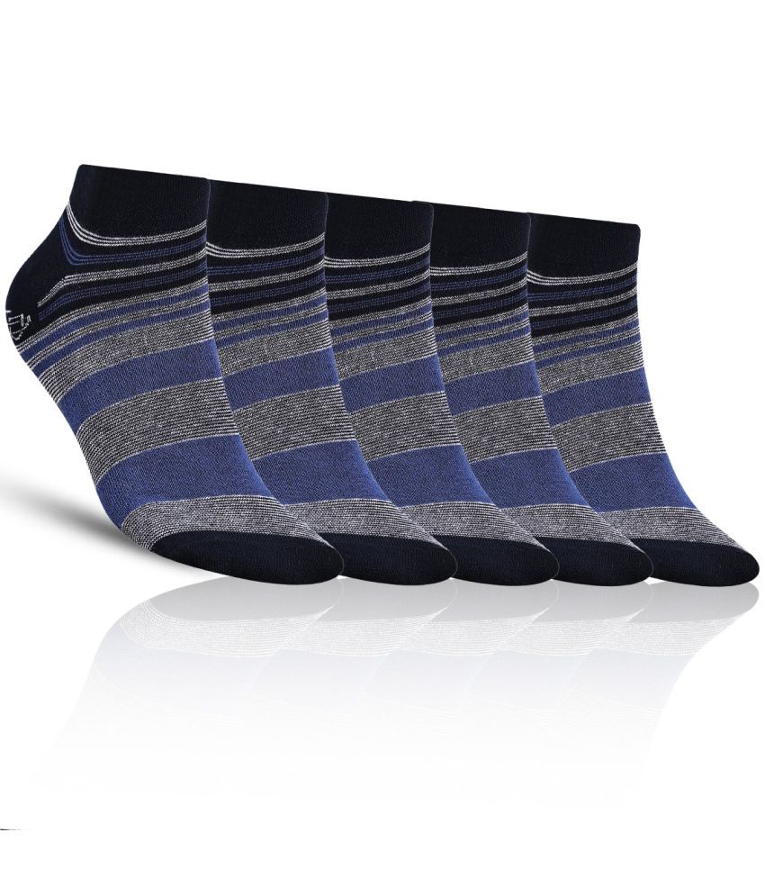     			Dollar - Cotton Men's Striped Multicolor Ankle Length Socks ( Pack of 5 )