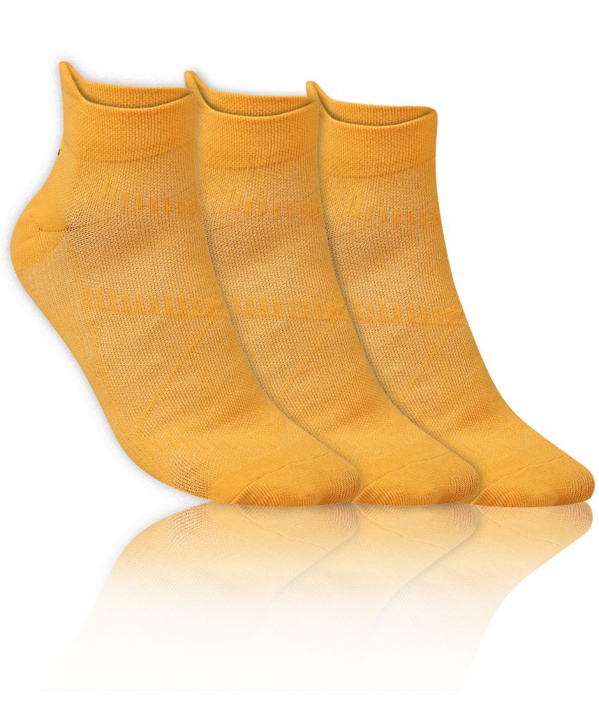     			Dollar - Nylon Men's Solid Yellow Ankle Length Socks ( Pack of 3 )