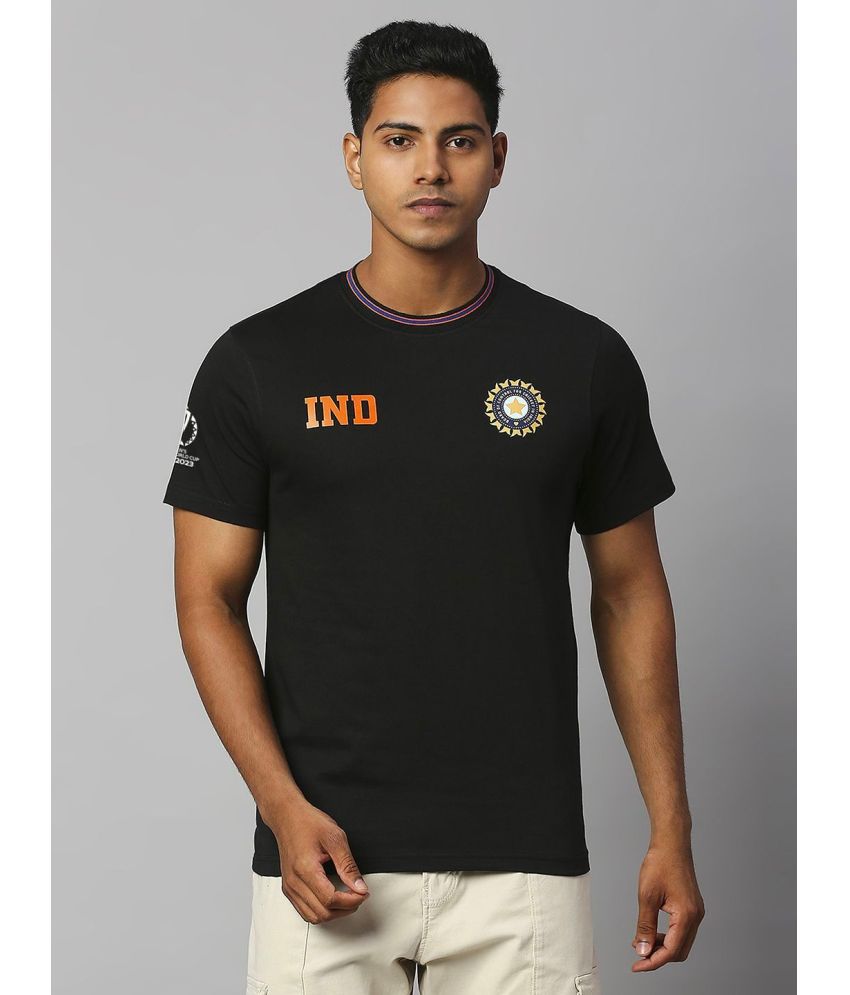     			FanCode - Black Cotton Regular Fit Men's Sports T-Shirt ( Pack of 1 )