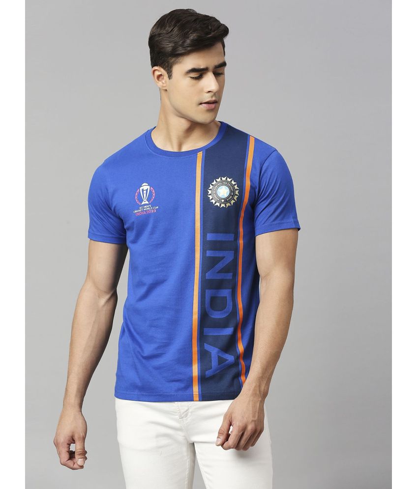     			FanCode - Blue Cotton Regular Fit Men's Sports T-Shirt ( Pack of 1 )