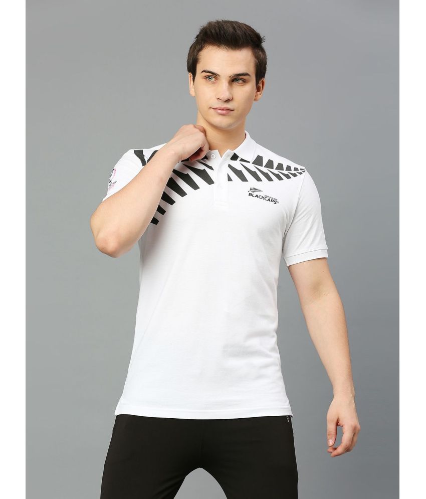     			FanCode - White Cotton Regular Fit Men's Sports Polo T-Shirt ( Pack of 1 )