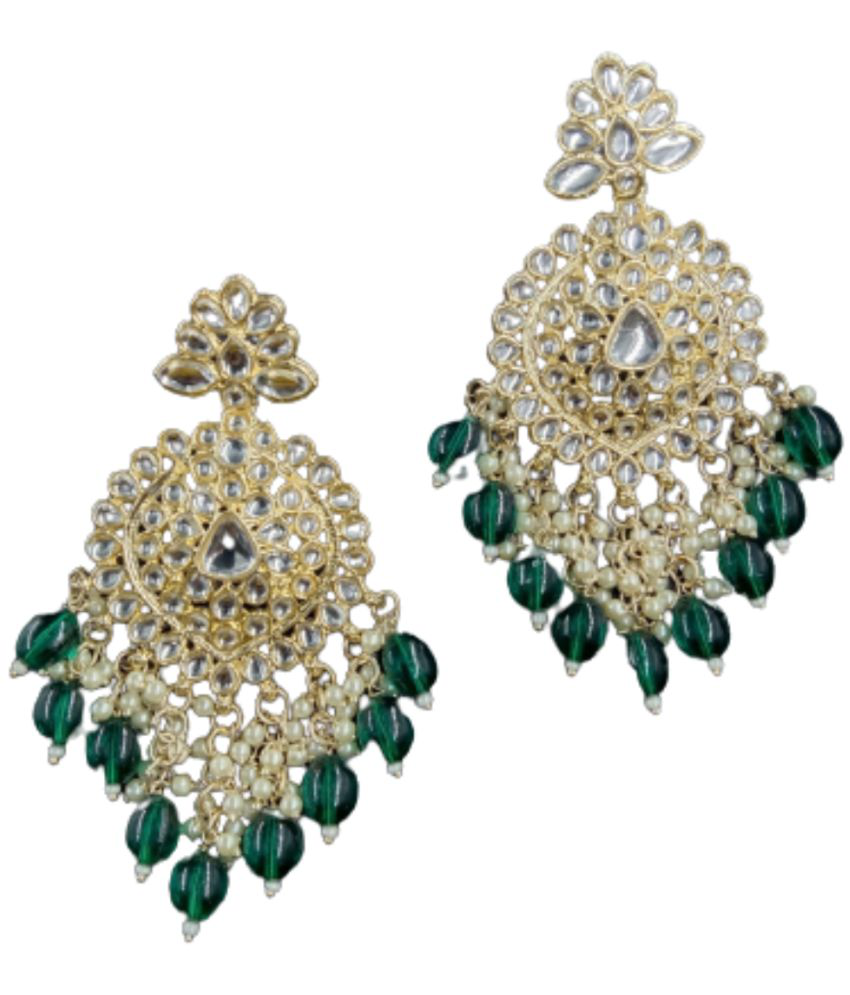     			Jiyanshi fashion Green Danglers Earrings ( Pack of 1 )