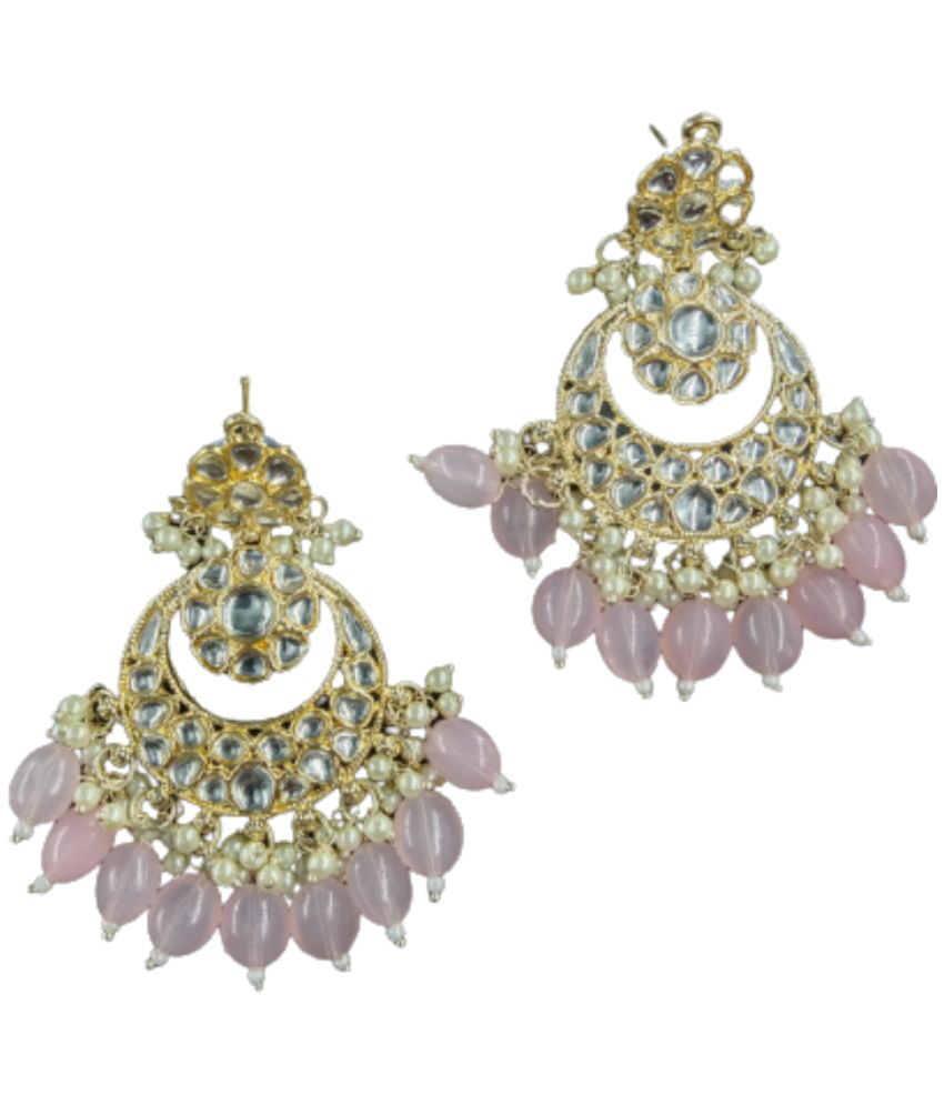     			Jiyanshi fashion Light Pink Danglers Earrings ( Pack of 1 )