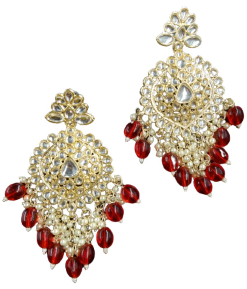     			Jiyanshi fashion Red Chandbalis Earrings ( Pack of 1 )