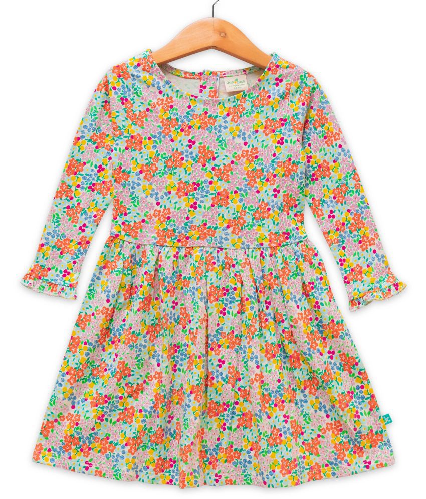     			Juscubs - Multicolor Cotton Girls Fit And Flare Dress ( Pack of 1 )