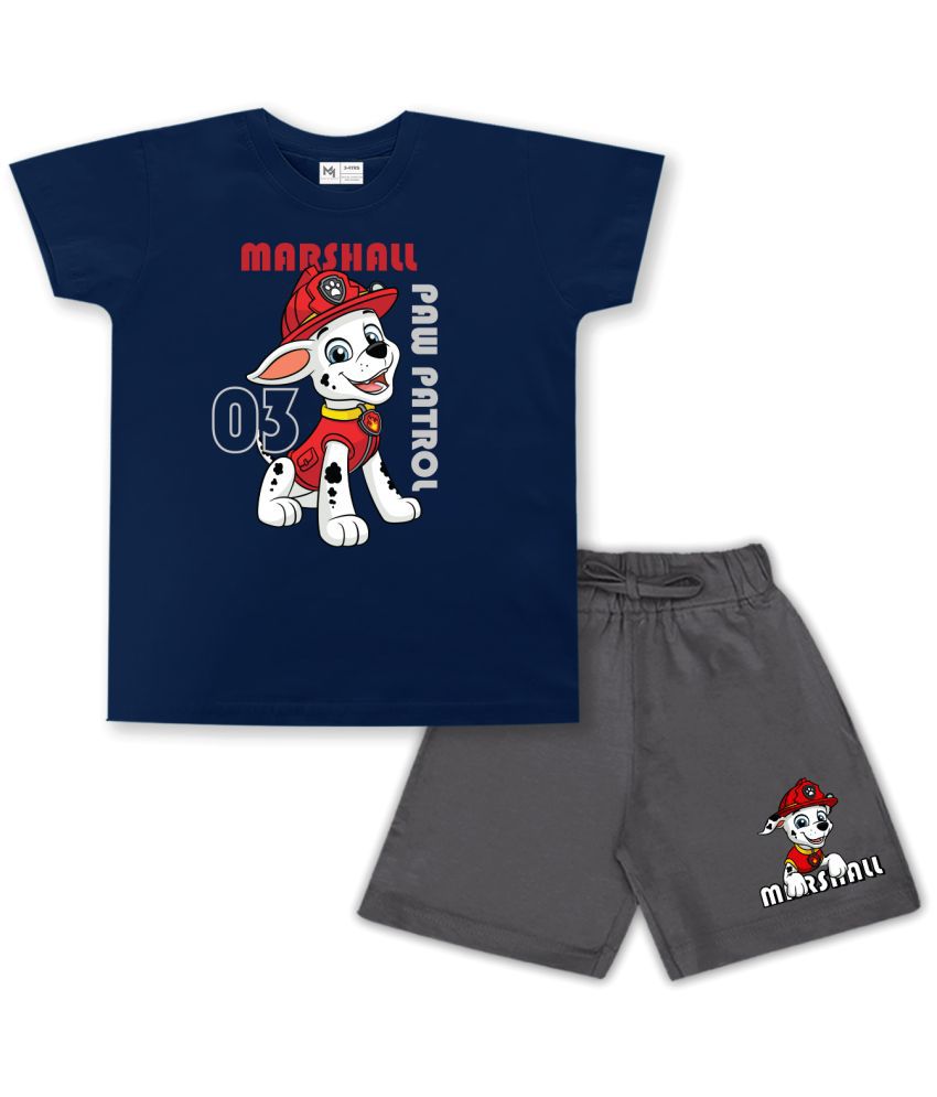     			MINUTE MIRTH - Blue Cotton Baby Boy T-Shirt & Shorts ( Pack of 1 )