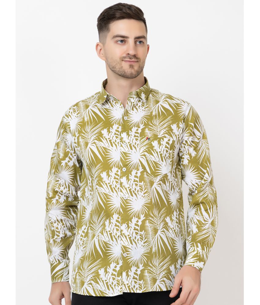     			MODERNITY 100% Cotton Regular Fit Printed Full Sleeves Men's Casual Shirt - Yellow ( Pack of 1 )