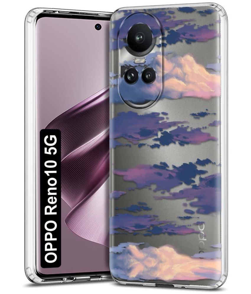     			NBOX - Multicolor Printed Back Cover Silicon Compatible For Oppo Reno 10 5G ( Pack of 1 )