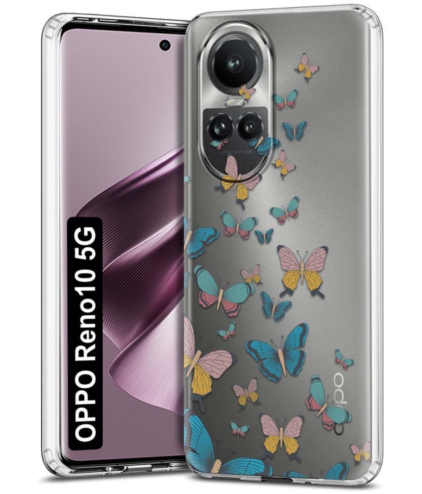     			NBOX - Multicolor Printed Back Cover Silicon Compatible For Oppo Reno 10 5G ( Pack of 1 )