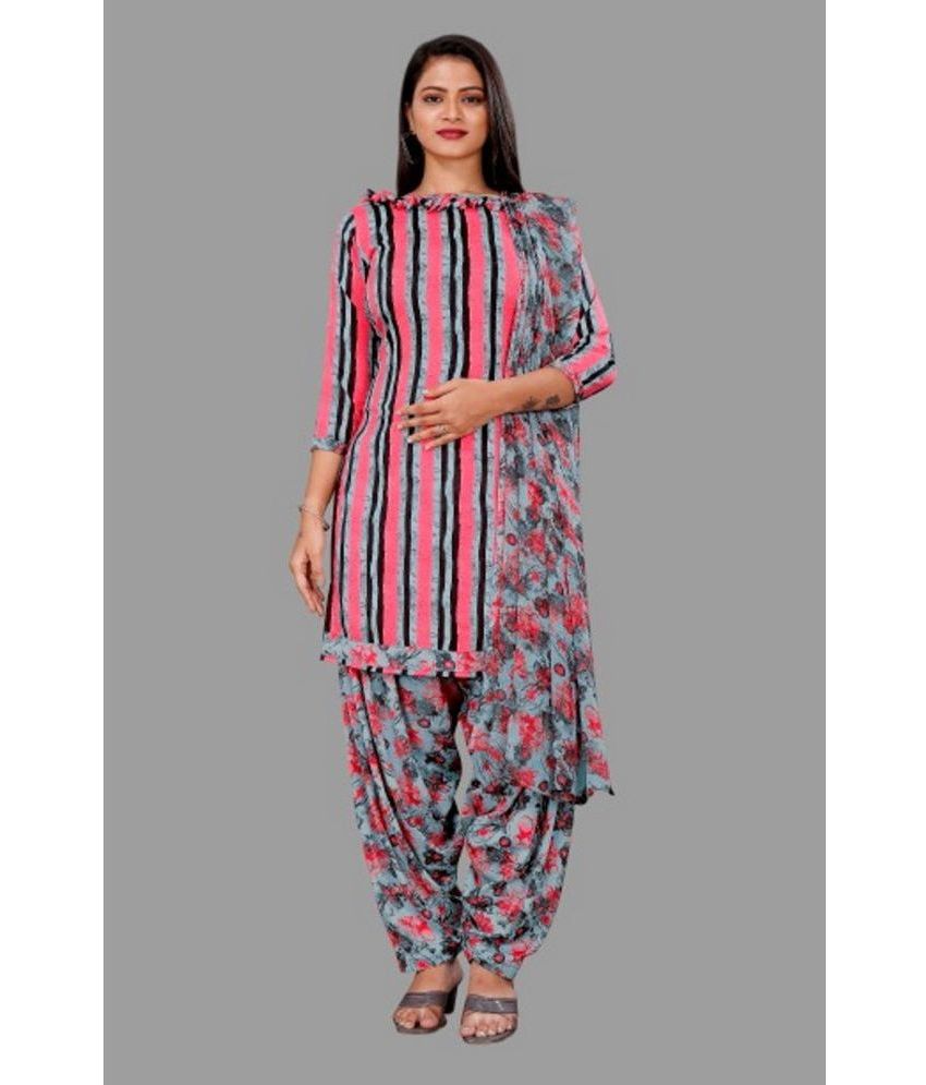     			SIMMU Unstitched Crepe Printed Dress Material - Multicolor ( Pack of 1 )