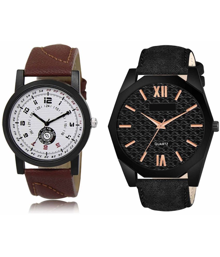     			Lorem - Analog Watch Watches Combo For Men and Boys ( Pack of 2 )