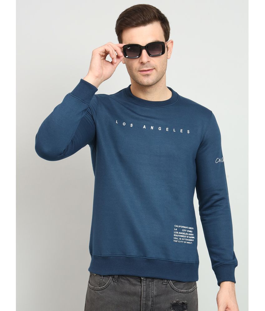     			OGEN Cotton Blend Round Neck Men's Sweatshirt - Blue ( Pack of 1 )