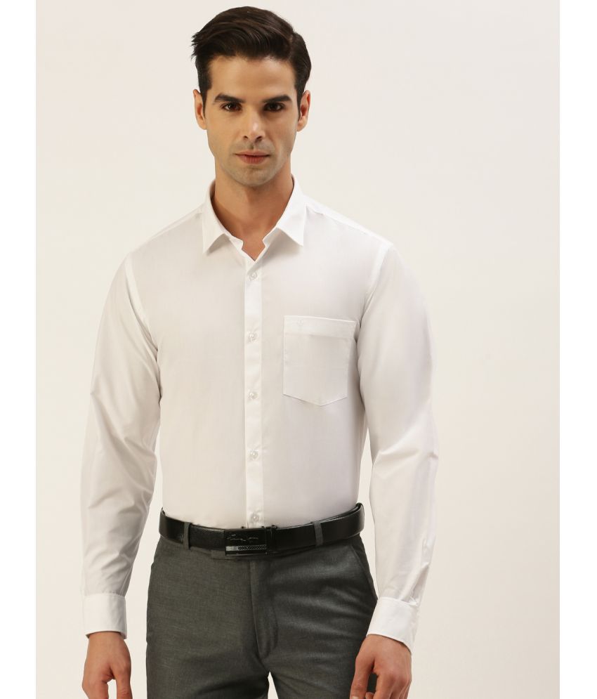     			Ramraj cotton Cotton Blend Regular Fit Full Sleeves Men's Formal Shirt - White ( Pack of 1 )