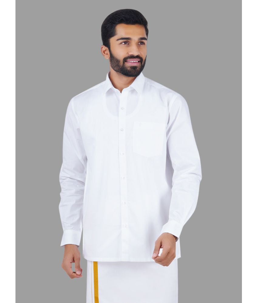     			Ramraj cotton Cotton Regular Fit Full Sleeves Men's Formal Shirt - White ( Pack of 1 )