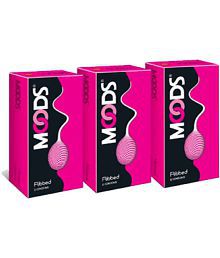 Moods Ribbed Condom 12's Pack of 3