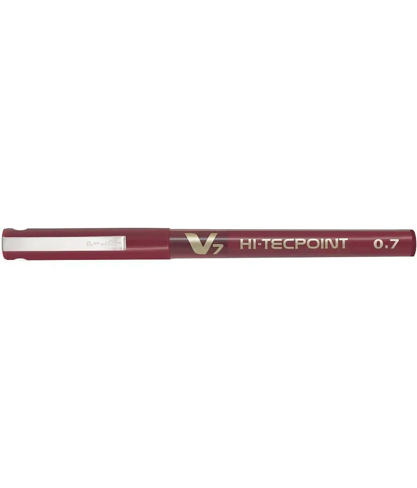 Pilot Hi-Tecpoint V7 Roller Ball Pen with 0.7mm tip, Pure liquid ink for  smooth skip-free writing (Pack of 12, Red) - Pack of 12: Buy Online at Best  Price in India - Snapdeal