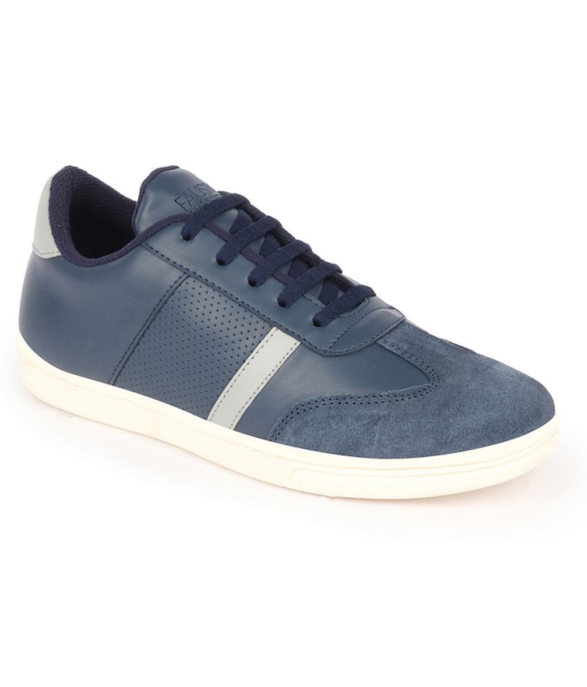     			Fausto Lace Up Sneakers Shoes Navy Blue Men's Sneakers