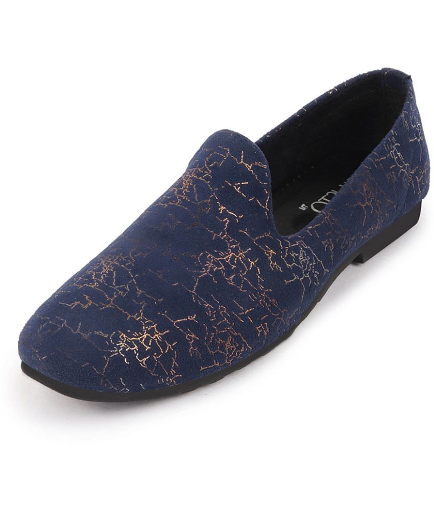     			Fausto - Navy Blue Men's Slip on