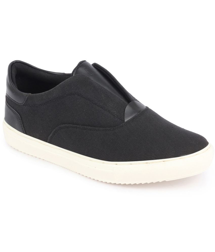     			Fausto Slip On Canvas Sneakers Shoes Black Men's Sneakers