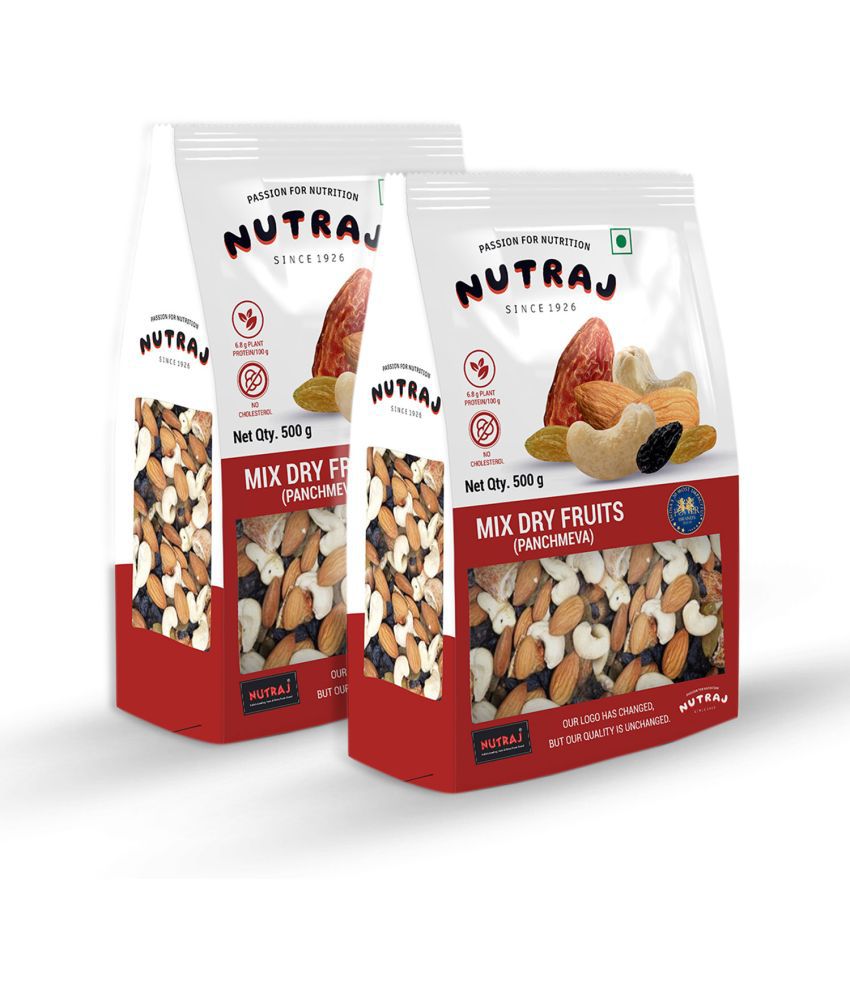     			Nutraj Mix Dry Fruits PanchMeva 1 Kg (500g X 2) | Nutritious Blend of Dry Dates, Black Raisins, Raisins, Cashew Nuts & California Almonds | Trail Mix Healthy Snacks