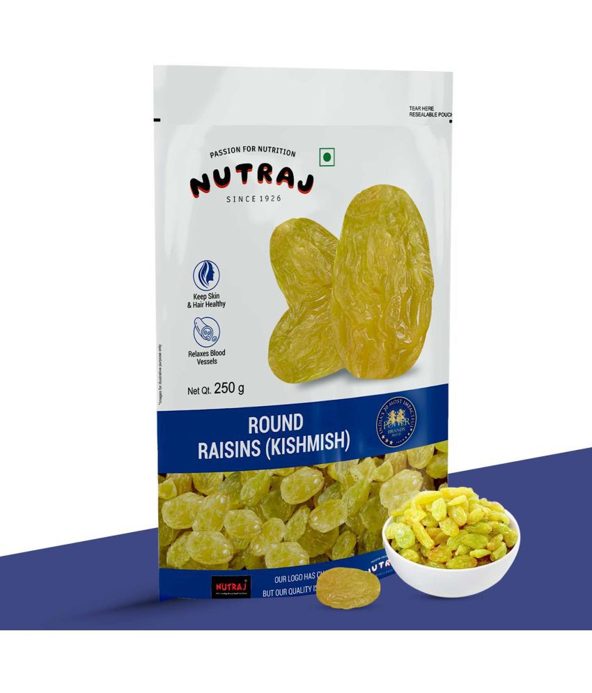     			Nutraj Round Raisins 250g, Kishmish 250g, Seedless Green Kishmish