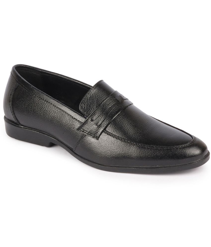     			Fausto - Black Men's Slip On Formal Shoes