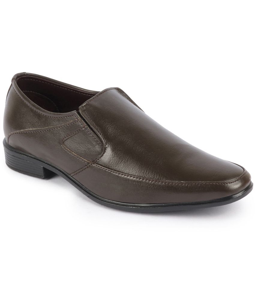     			Fausto - Brown Men's Slip On Formal Shoes