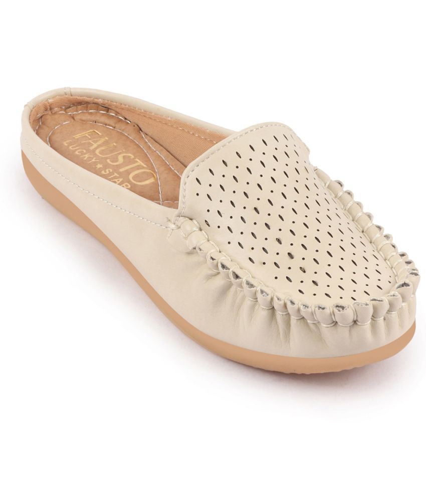     			Fausto - Cream Women's Mules Shoes