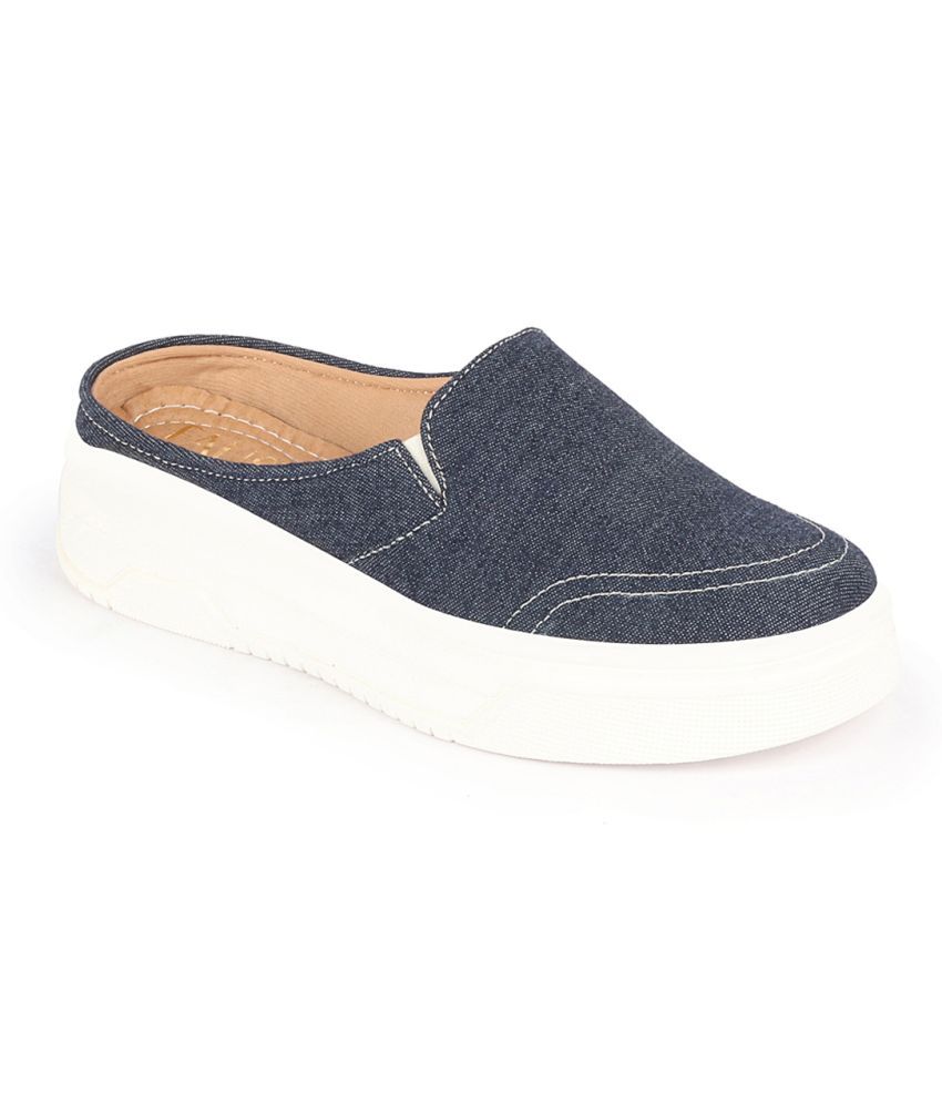     			Fausto - Navy Blue Women's Slip On