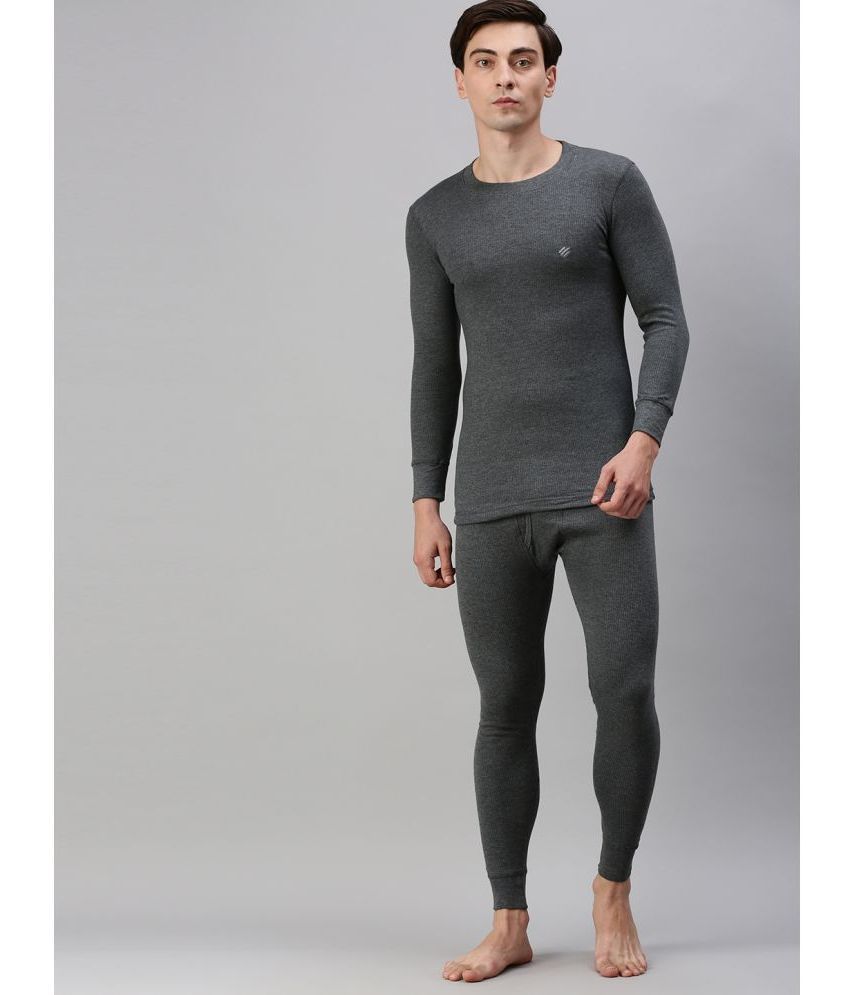     			ONN Pack of 1 Cotton Men's Thermal Sets ( Black )