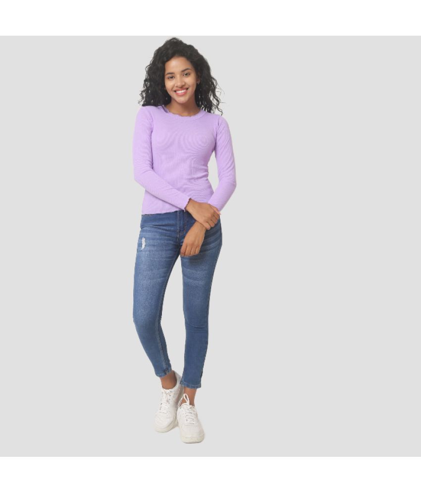     			PPTHEFASHIONHUB - Purple Cotton Women's Regular Top ( Pack of 1 )