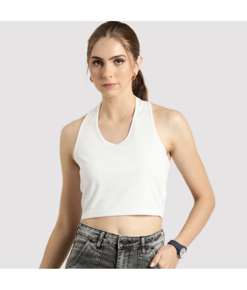     			PPTHEFASHIONHUB - White Cotton Women's Crop Top ( Pack of 1 )